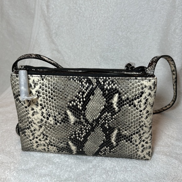 Ted baker - Jamelia Exotic Double Zip Leather Crossbody Bag - Picture 3 of 6